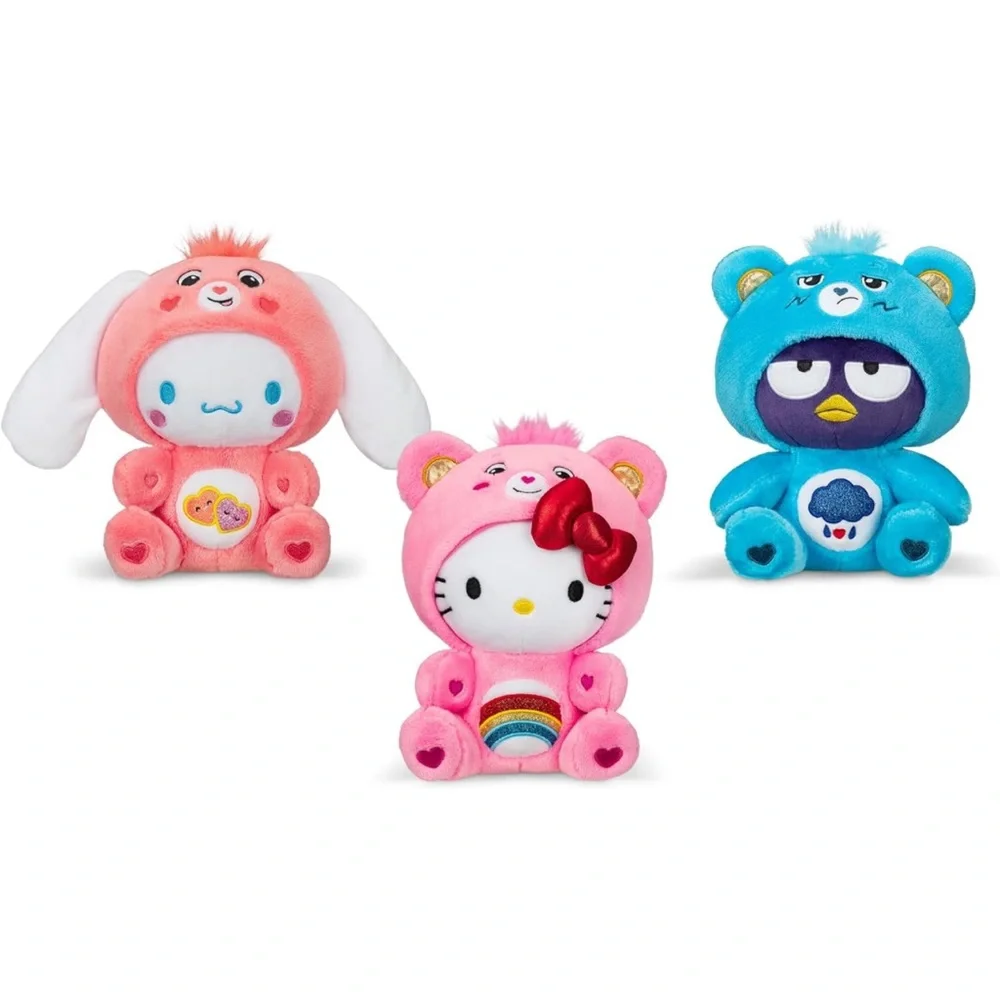 Sanrio Hello Kitty Cinnamoroll Dressed As Care Bear Love-a-Lot Bear Plush